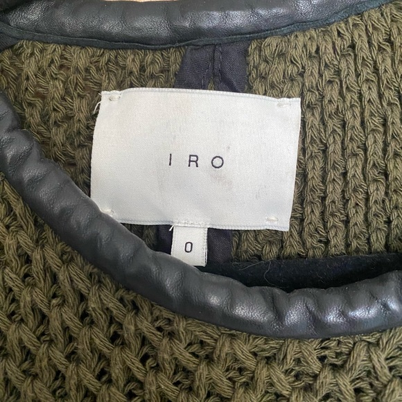 Iro Olive Jacket.  Leather Details, SHW - Picture 3 of 8